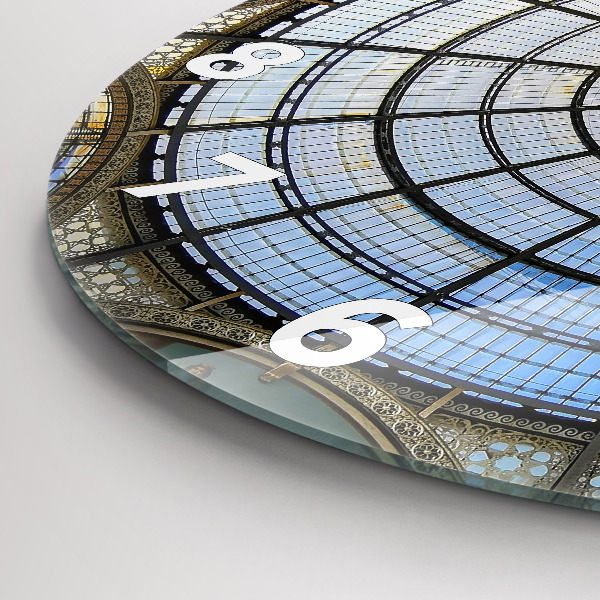 Zegar okrągły z nadrukiem Galeria handlowa w Mediolanie