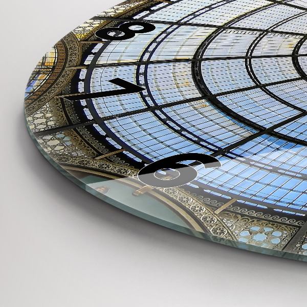 Zegar okrągły z nadrukiem Galeria handlowa w Mediolanie