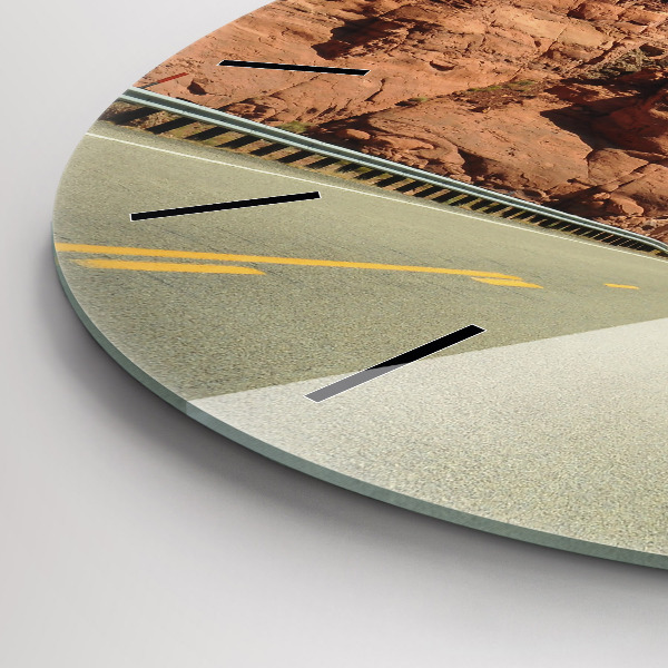 Zegar okrągły z nadrukiem Route 66 w USA