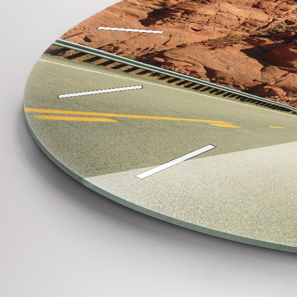 Zegar okrągły z nadrukiem Route 66 w USA