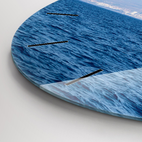 Zegar okrągły z nadrukiem Jacht na Teneryfie