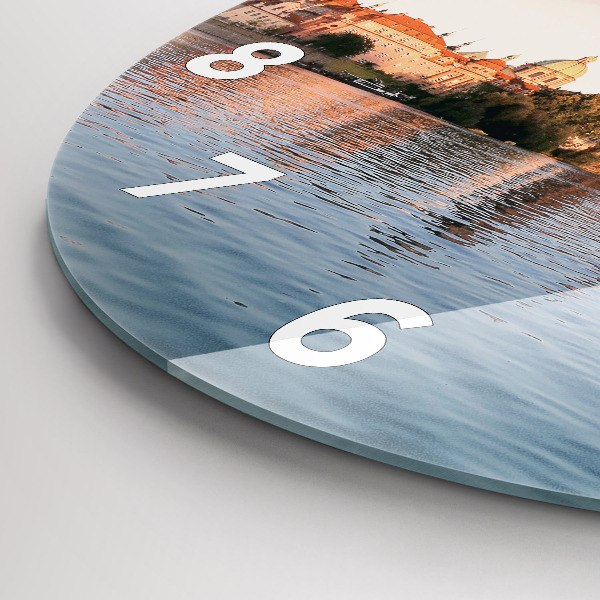 Zegar okrągły z nadrukiem Most Karola w Pradze