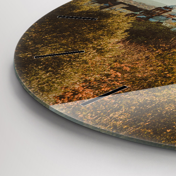 Zegar okrągły z nadrukiem Galeria sztuki w Glasgow