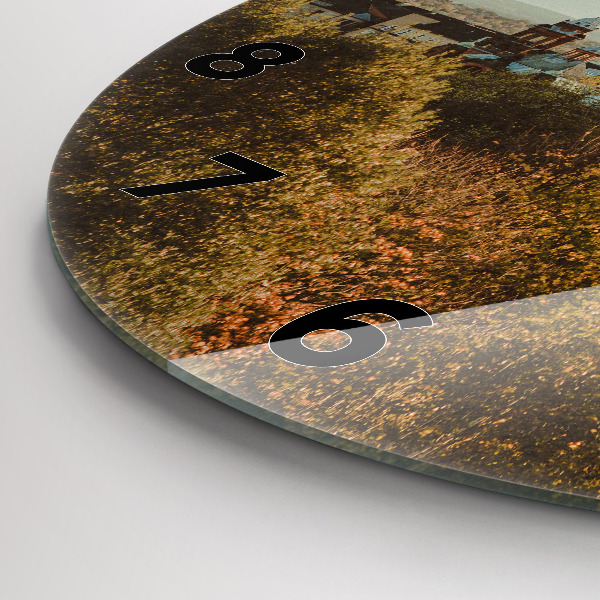 Zegar okrągły z nadrukiem Galeria sztuki w Glasgow