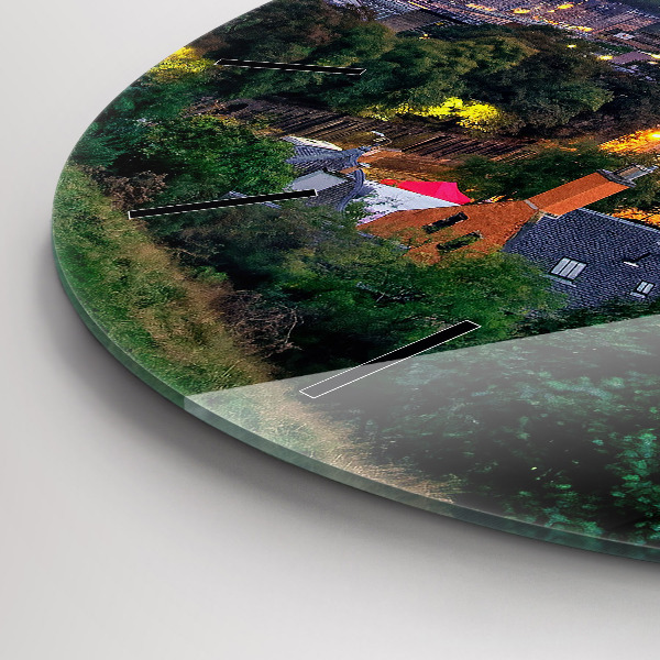 Zegar okrągły z nadrukiem Edynburg z Calton Hill