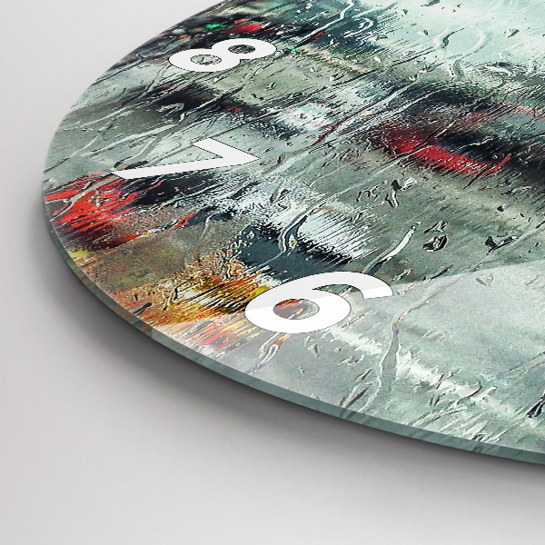 Zegar okrągły z nadrukiem Deszczowy Londyn