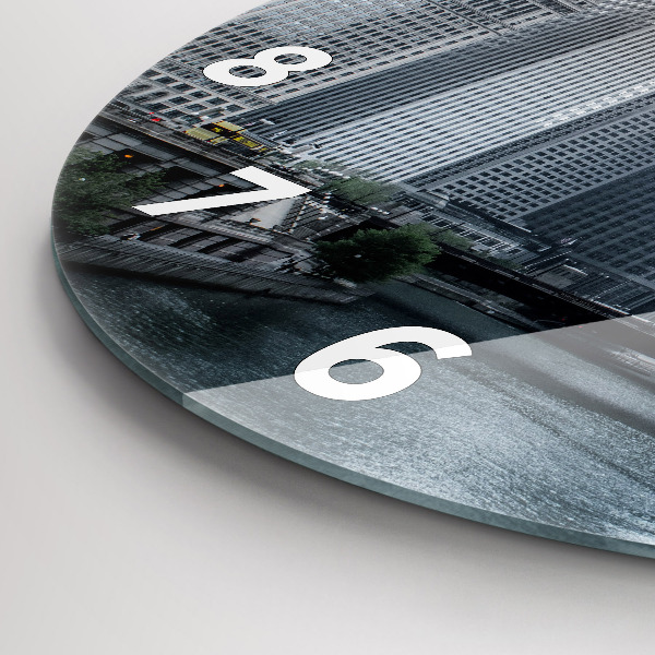 Zegar okrągły z nadrukiem Panorama miasta