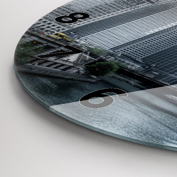 Zegar okrągły z nadrukiem Panorama miasta