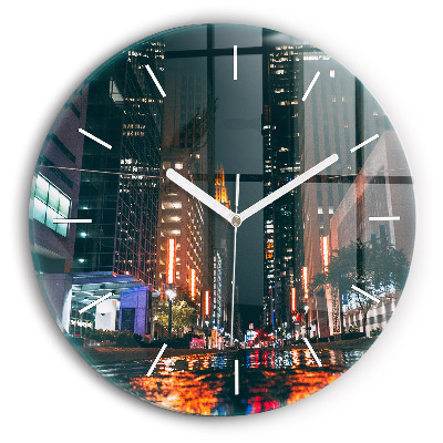 Zegar okrągły z nadrukiem Hotel w Houston