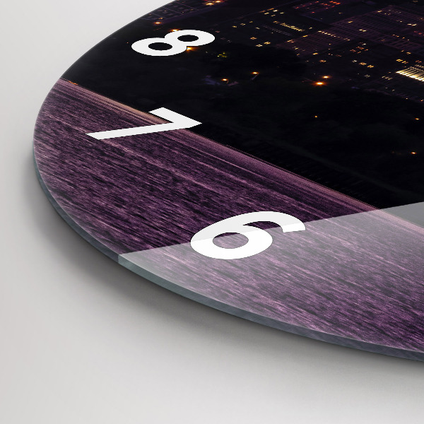 Zegar okrągły z nadrukiem Panorama miasta Philadelphia