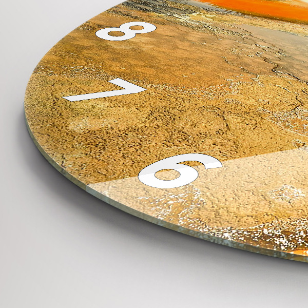 Zegar okrągły z nadrukiem Jezioro z Górami