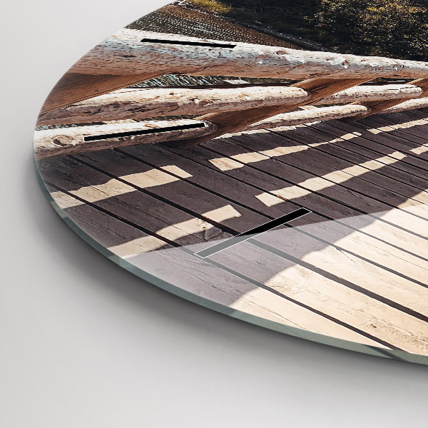 Zegar okrągły z nadrukiem Góry w Yellowstone