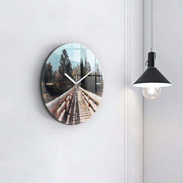 Zegar okrągły z nadrukiem Góry w Yellowstone