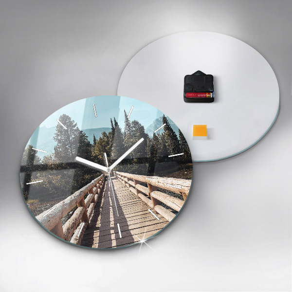 Zegar okrągły z nadrukiem Góry w Yellowstone