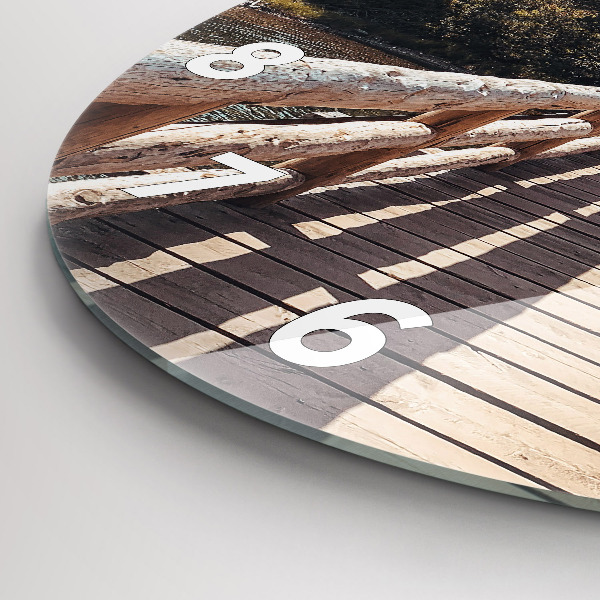 Zegar okrągły z nadrukiem Góry w Yellowstone