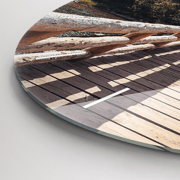 Zegar okrągły z nadrukiem Góry w Yellowstone