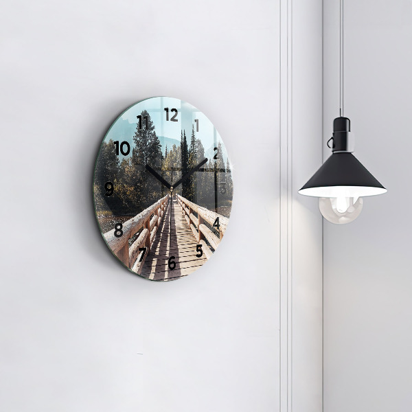 Zegar okrągły z nadrukiem Góry w Yellowstone