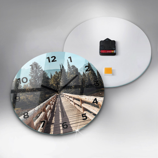 Zegar okrągły z nadrukiem Góry w Yellowstone