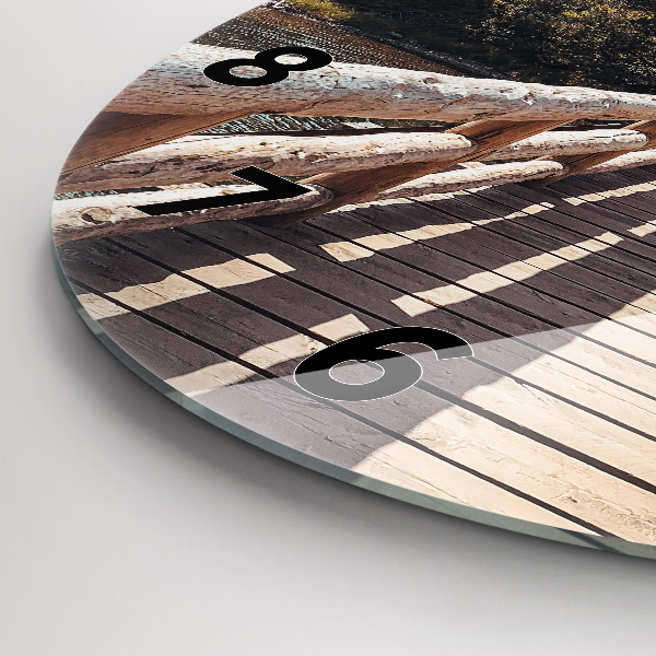 Zegar okrągły z nadrukiem Góry w Yellowstone