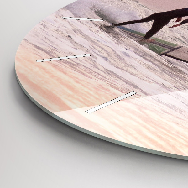 Zegar okrągły z nadrukiem Surfer na Hawajach