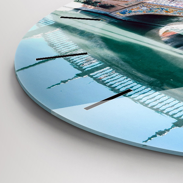 Zegar okrągły z nadrukiem Plac Hiszpański w Sevilli