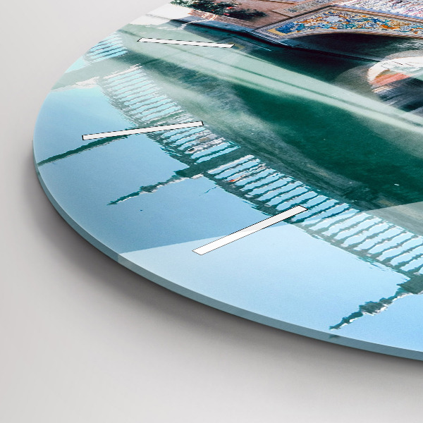 Zegar okrągły z nadrukiem Plac Hiszpański w Sevilli