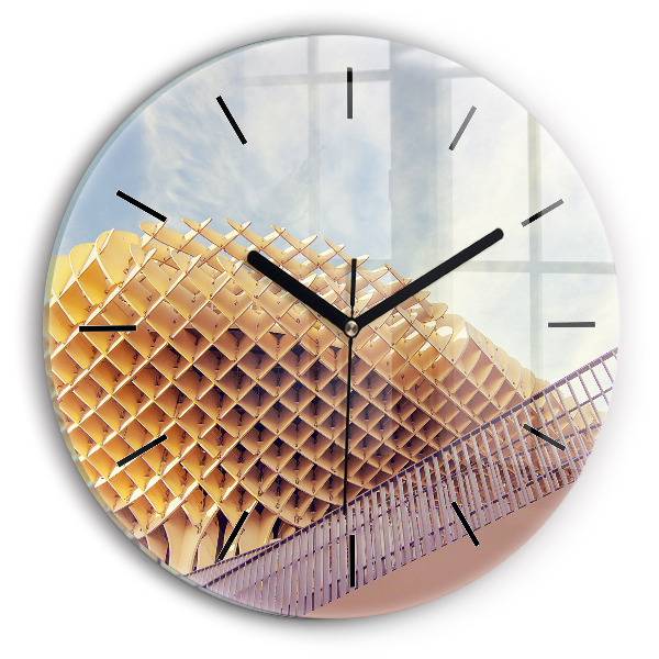 Zegar okrągły z nadrukiem Punkt widokowy w Sewilla