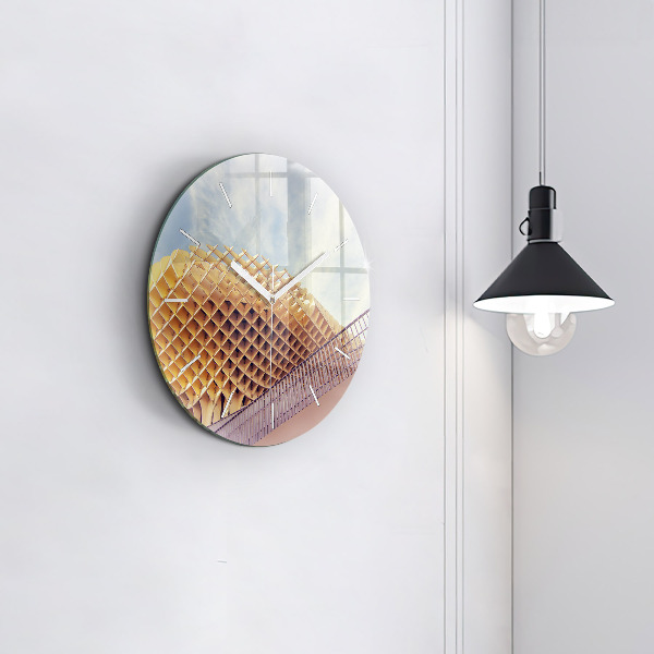 Zegar okrągły z nadrukiem Punkt widokowy w Sewilla