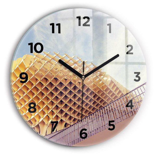 Zegar okrągły z nadrukiem Punkt widokowy w Sewilla