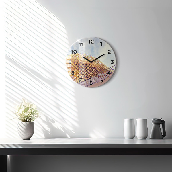 Zegar okrągły z nadrukiem Punkt widokowy w Sewilla