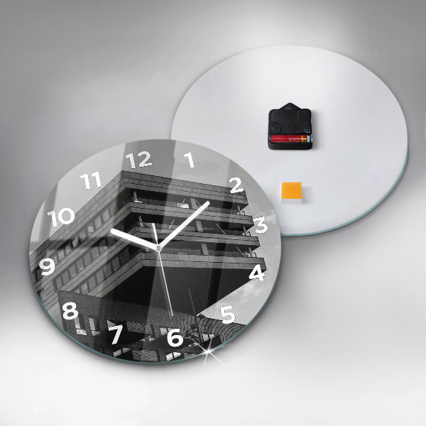 Zegar okrągły z nadrukiem Architektura w Amsterdamie