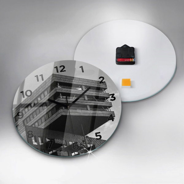 Zegar okrągły z nadrukiem Architektura w Amsterdamie