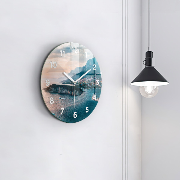 Zegar okrągły z nadrukiem Wyspa w Chorwacji