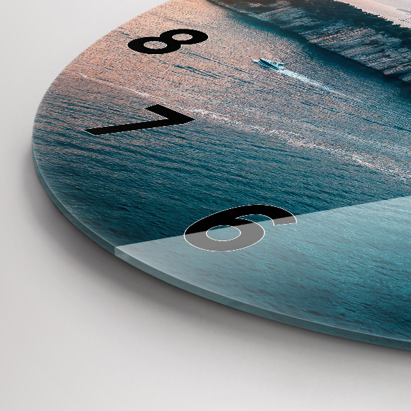 Zegar okrągły z nadrukiem Wyspa w Chorwacji