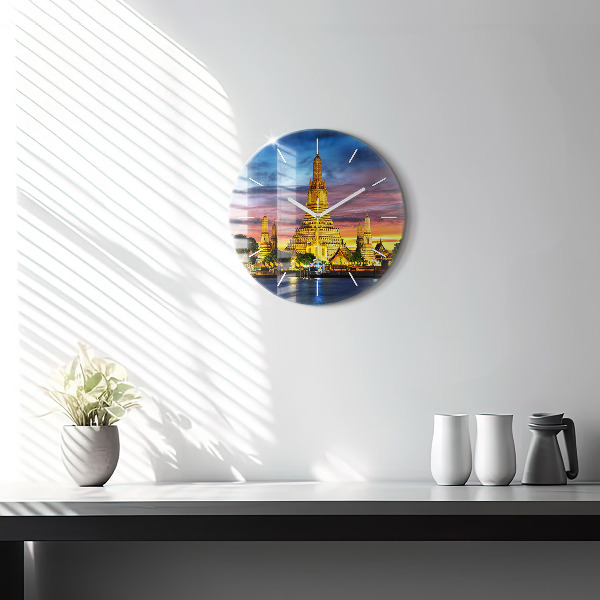 Zegar ścienny okrągły Świątynia w Bangkoku