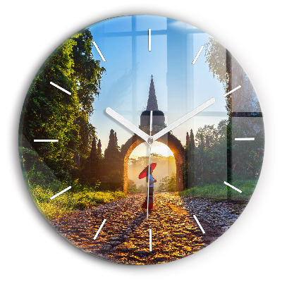 Zegar ścienny okrągły Park Surat Thani Tajlandia