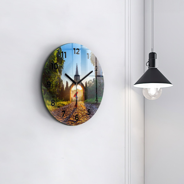 Zegar ścienny okrągły Park Surat Thani Tajlandia