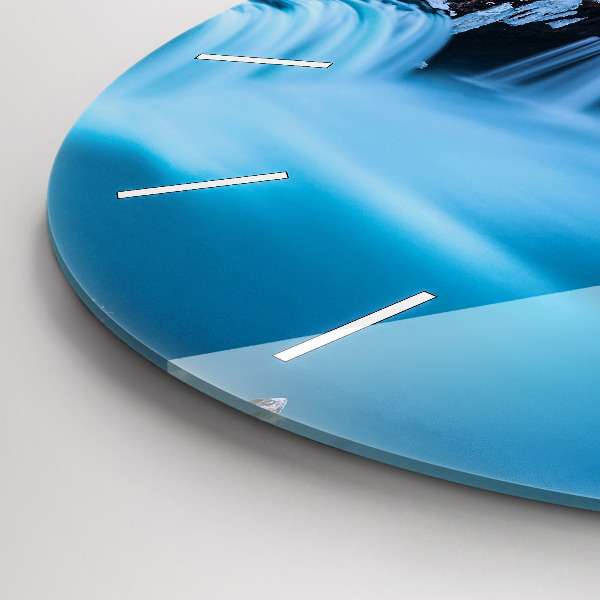 Zegar ścienny okrągły Wodospad Godafoss Islandia