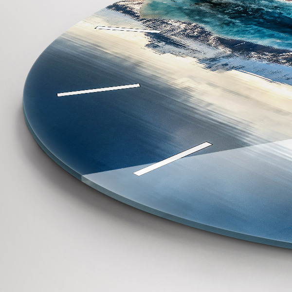 Zegar ścienny okrągły Jezioro Jokulsarlon Islandia