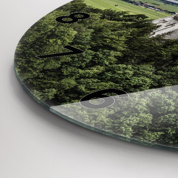 Zegar ścienny okrągły Zamek w Neuschwanstein