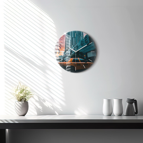 Zegar ścienny okrągły Miami na Florydzie