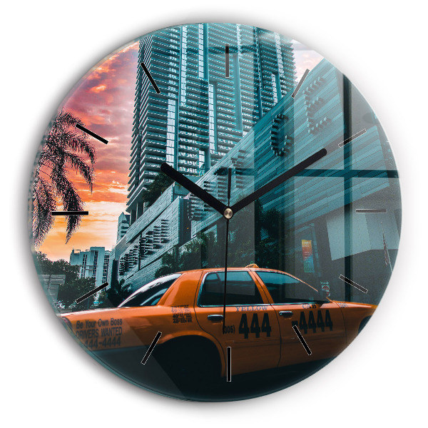 Zegar ścienny okrągły Miami na Florydzie