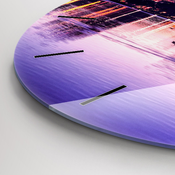 Zegar ścienny okrągły Orlando panorama miasta