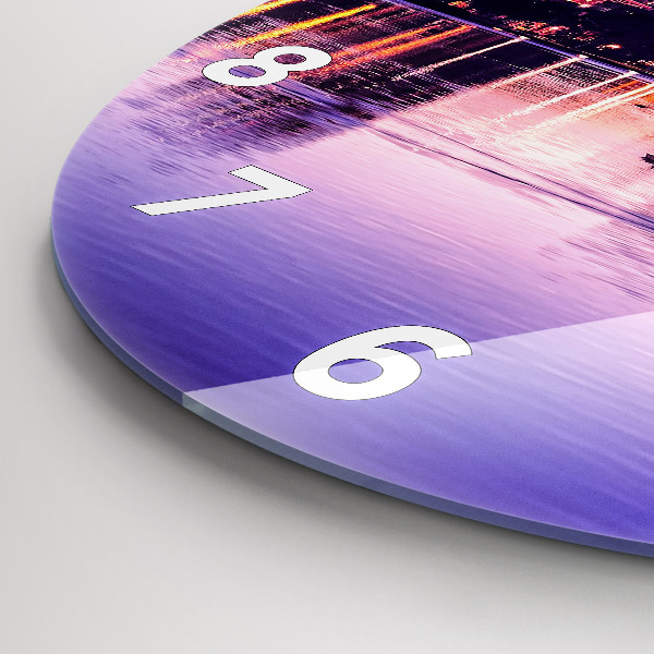 Zegar ścienny okrągły Orlando panorama miasta