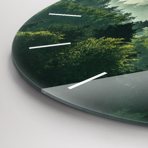 Zegar ścienny okrągły Wschód słońca Beskidy