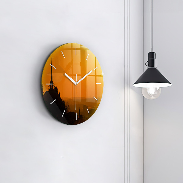 Zegar okrągły Widok na katedrę Brno