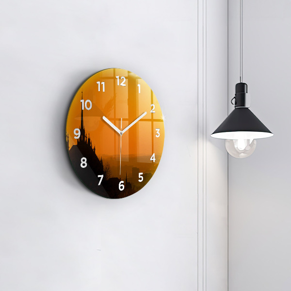 Zegar okrągły Widok na katedrę Brno