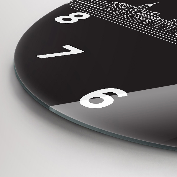 Zegar ścienny okrągły Miasto Ostrawa rysunek