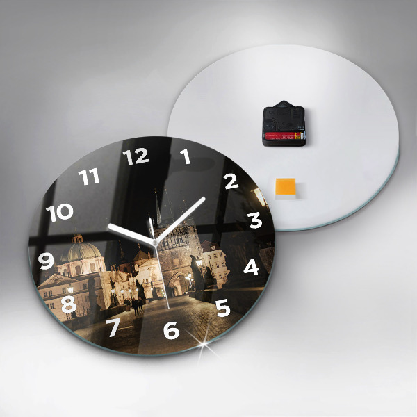 Zegar szklany okrągły Most Karola w Pradze