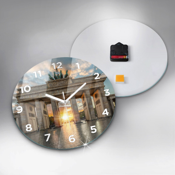 Zegar ścienny okrągły Brama Brandenburska